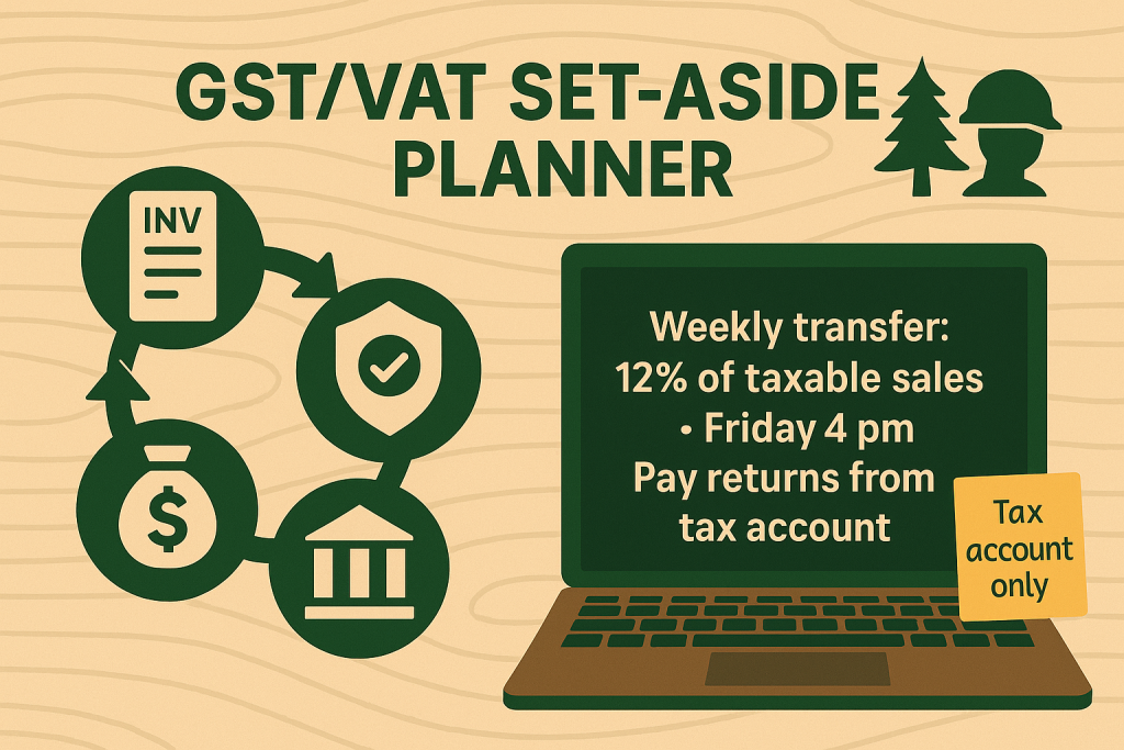 GST/VAT set-aside planner for tree work GST/VAT set-aside planner for tree work