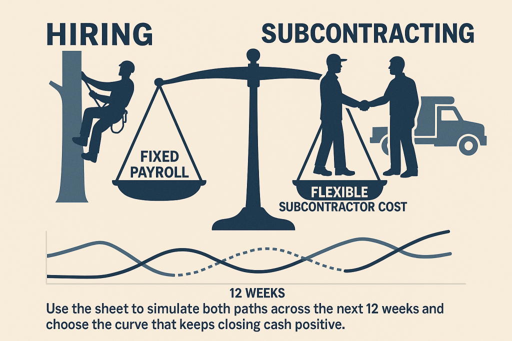 Hiring vs. Subcontracting Cash Impact. Hiring vs. Subcontracting Cash Impact